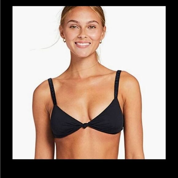 NWT! Vitamin A Zuri Bralette Bikini Top Black Size 12/D/XL - Picture 1 of 14